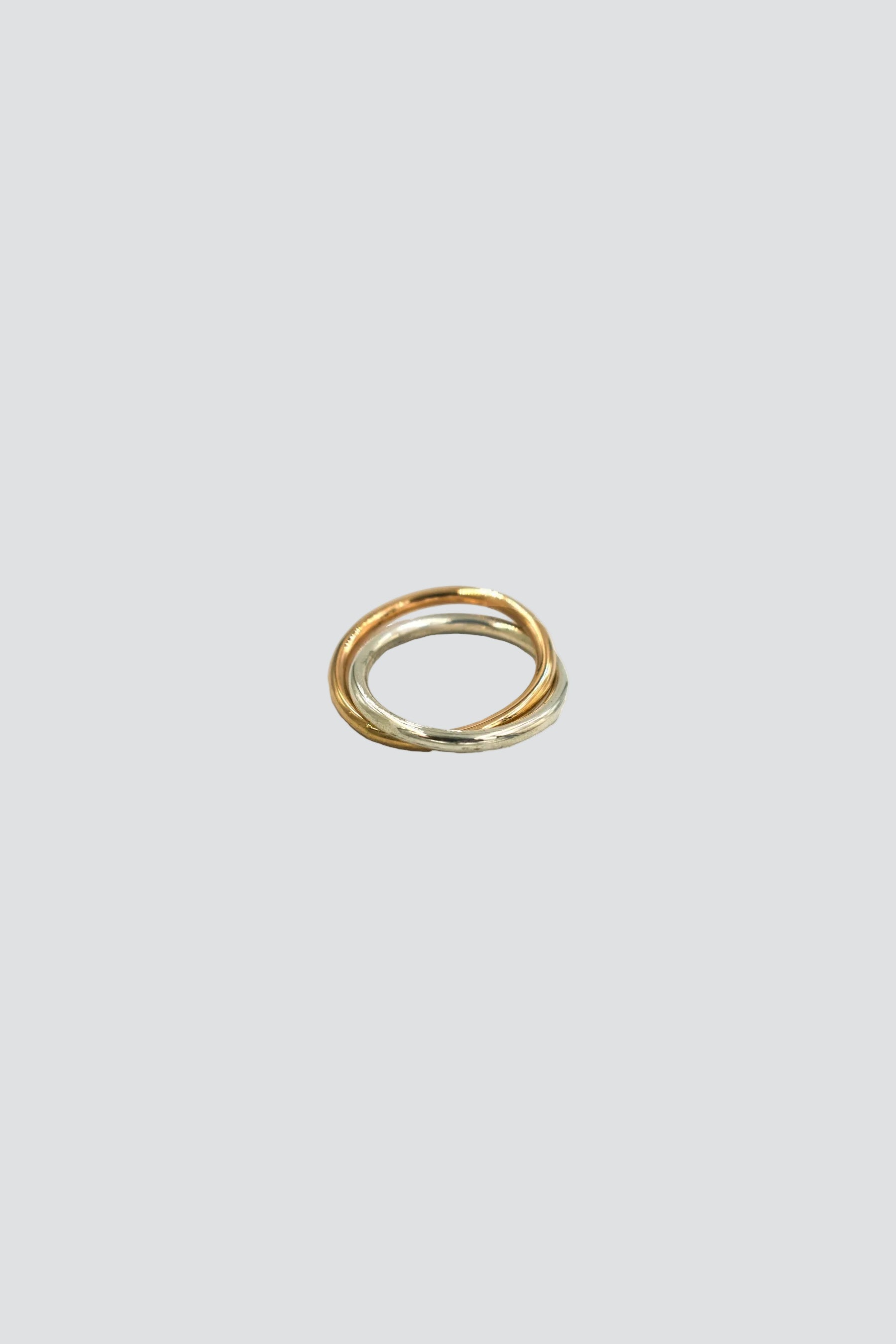 Mixed Metal Bold Interlock Ring