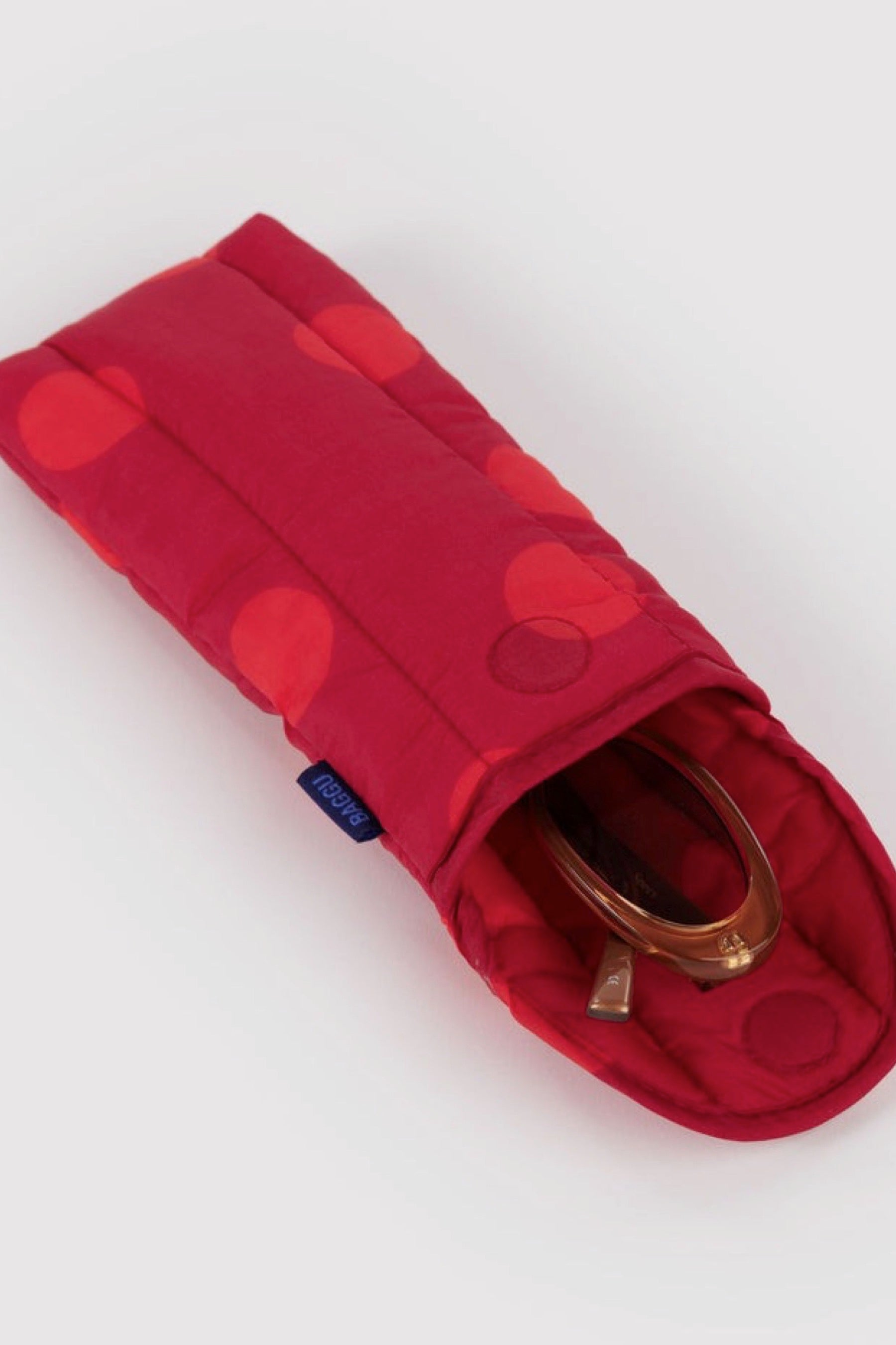 Red Polka Dot Puffy Glasses Sleeve