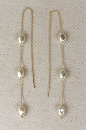 Gold Baroque Pearl Threaders