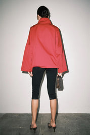 Red Rosie Funnel Neck Anorak