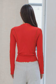 Red Omato Long Sleeve Tee