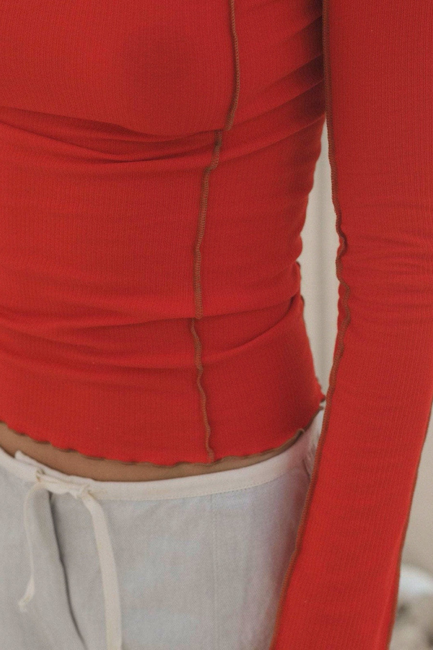 Red Omato Long Sleeve Tee