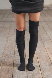 Black Overknee Socks