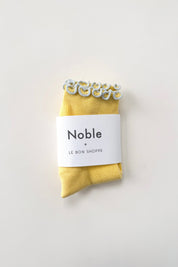 Butter + Baby Blue Ruffled Socks
