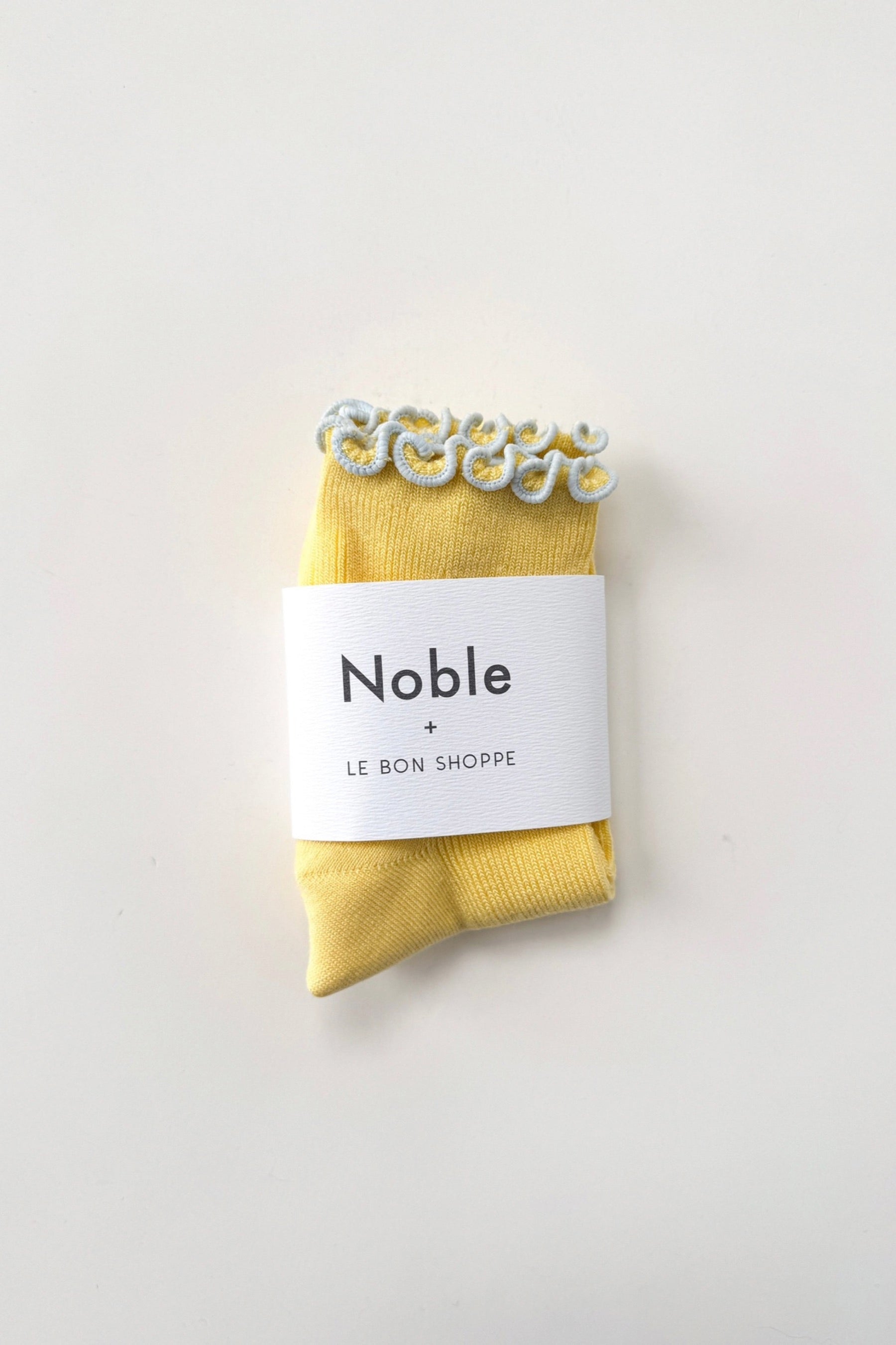 Butter + Baby Blue Ruffled Socks