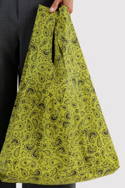 Chartreuse Paisley Baggu