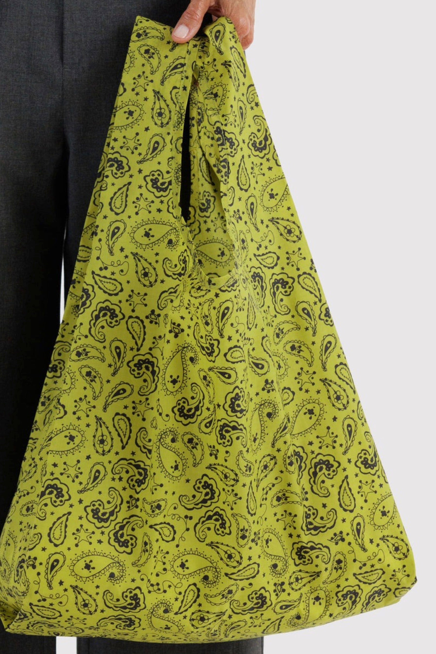 Chartreuse Paisley Baggu