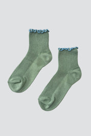 Seaglass + Blue Ruffled Socks