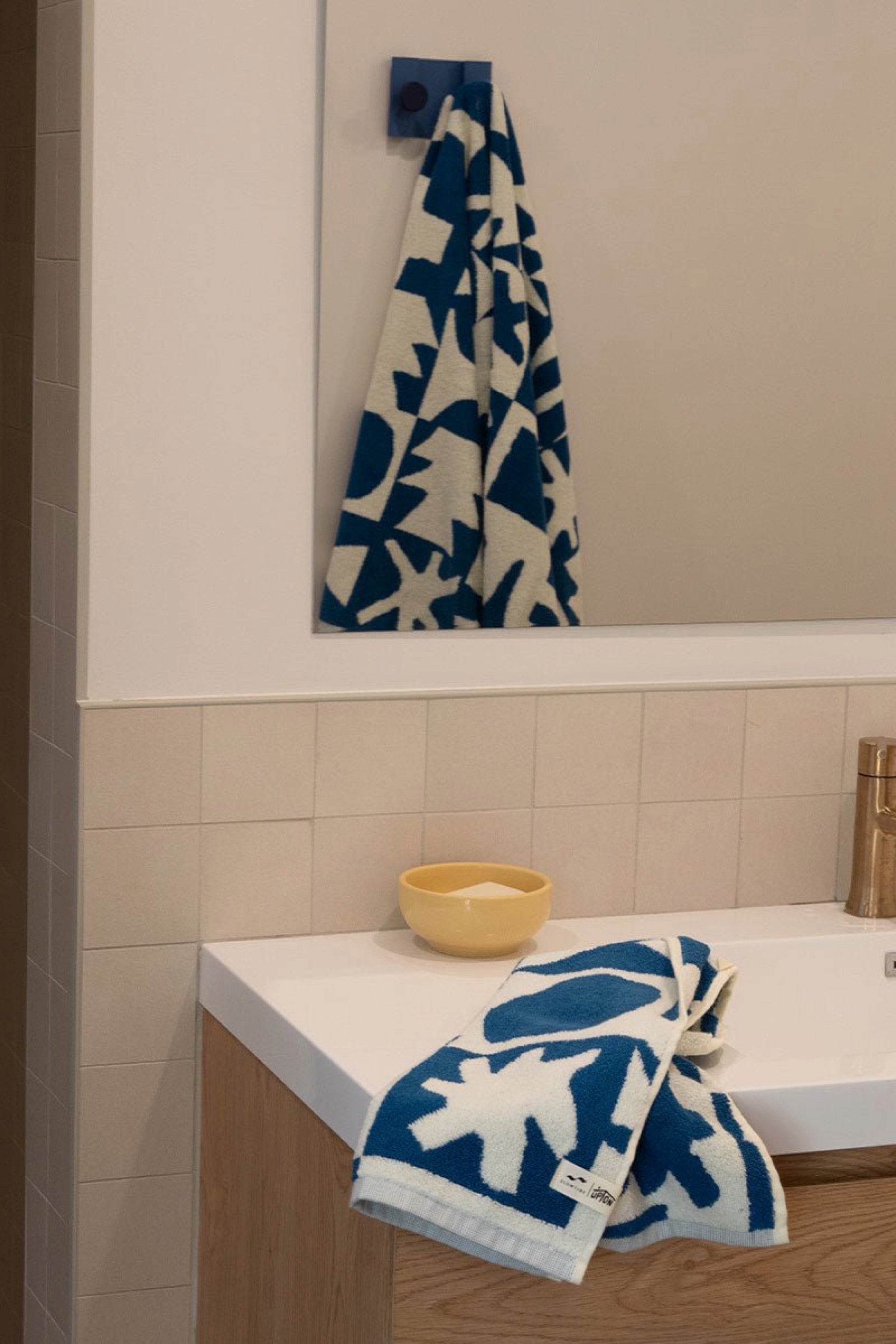 Navy Upton Hand Towel