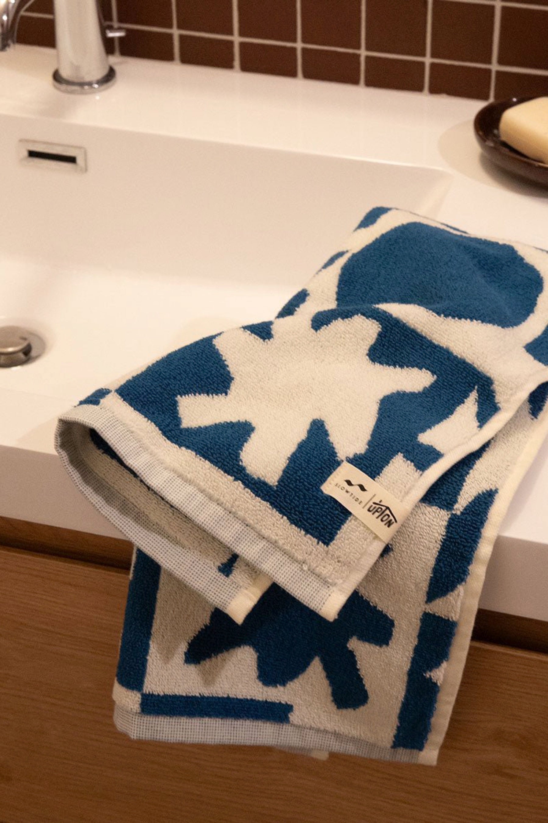 Navy Upton Hand Towel