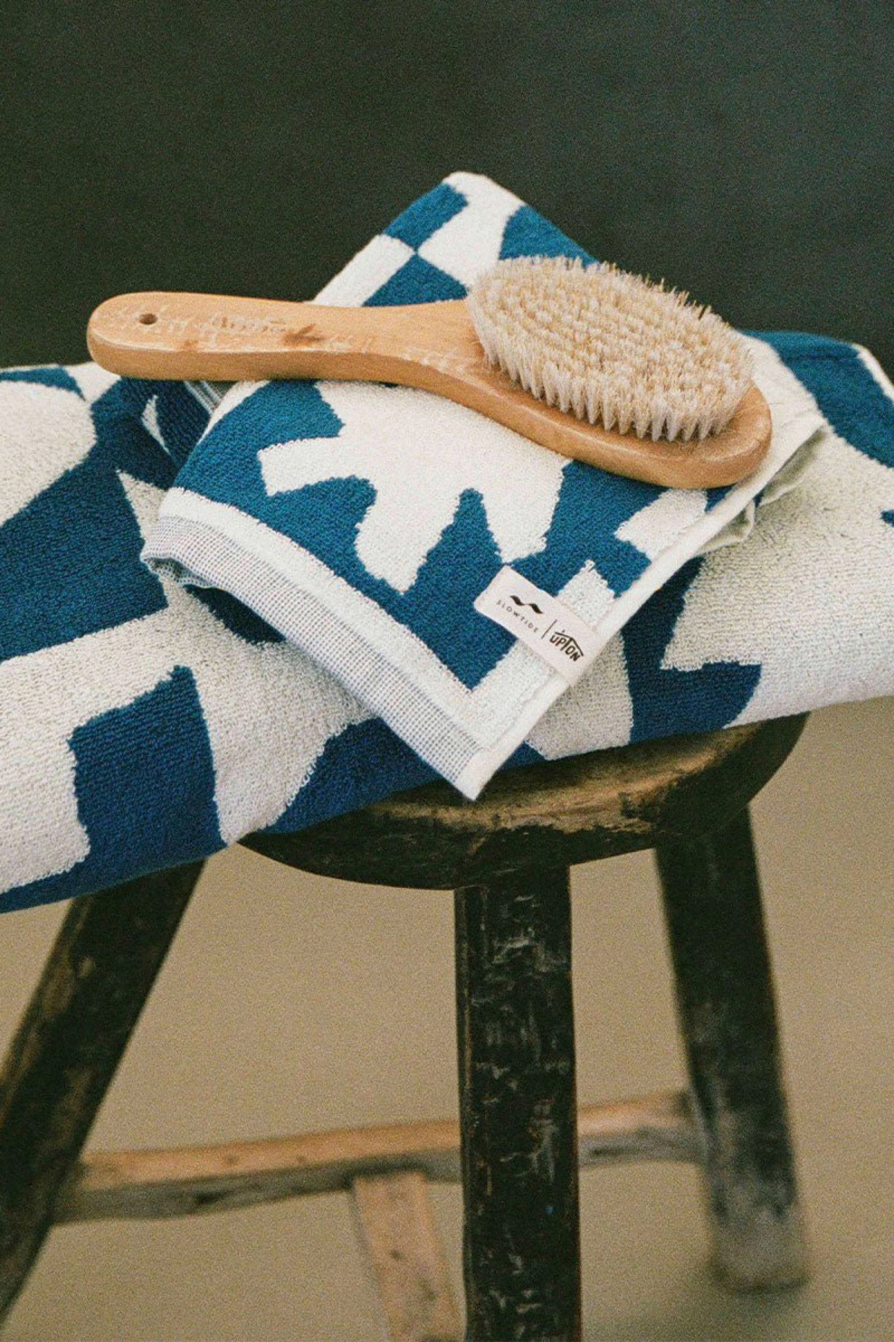 Navy Upton Hand Towel