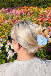 Blue Paisley Bandana Claw Clip
