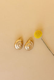 Gold Nautilus Earrings
