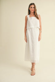 White Eyelet Emma Tank