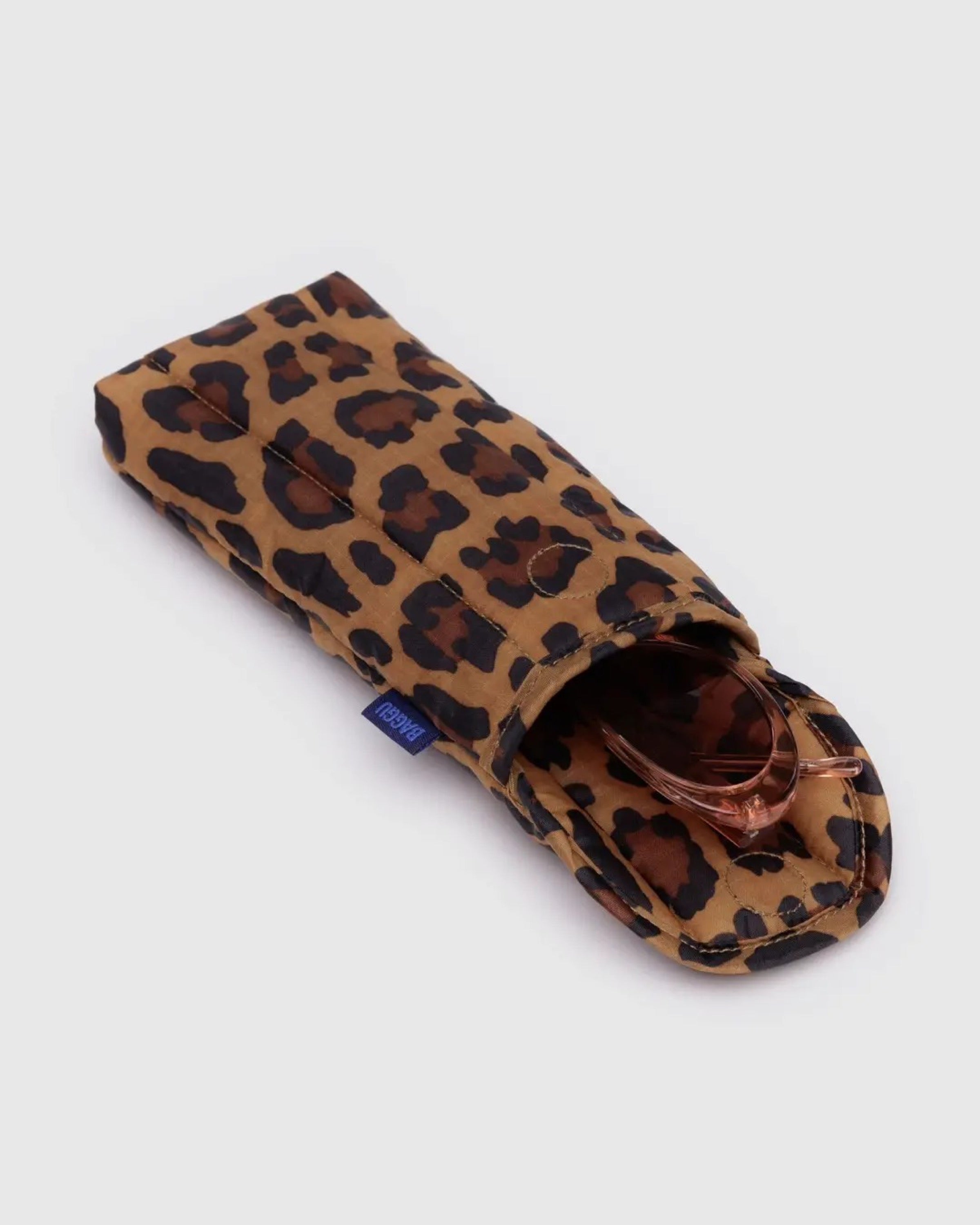 Leopard Puffy Glasses Sleeve