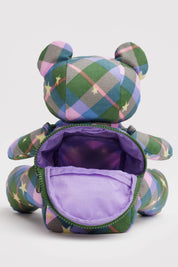 Green Star Plaid Bear Bag
