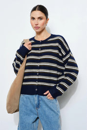 Navy Stripe Blythe Cardigan