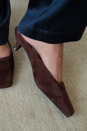 Cappuccino Classy Heeled Mule