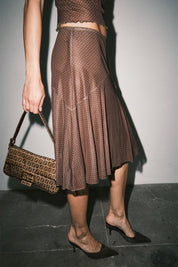 Brown Polka Dot Lilou Skirt