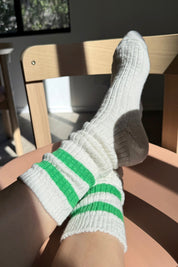 Green Varisty Cottage Socks