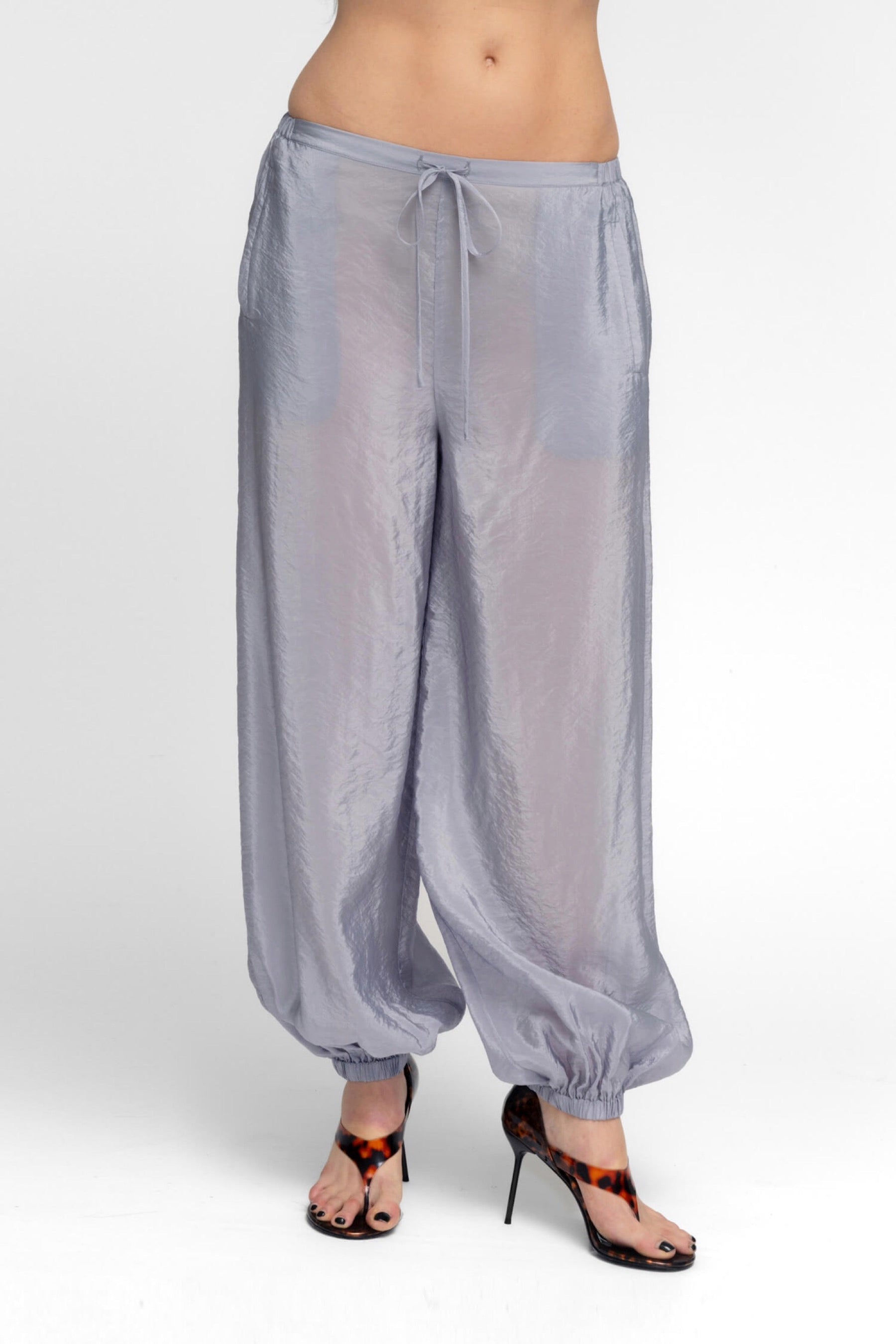 Lilac Cinch Waist Balloon Pant