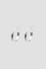Silver Fine Line Hoops
