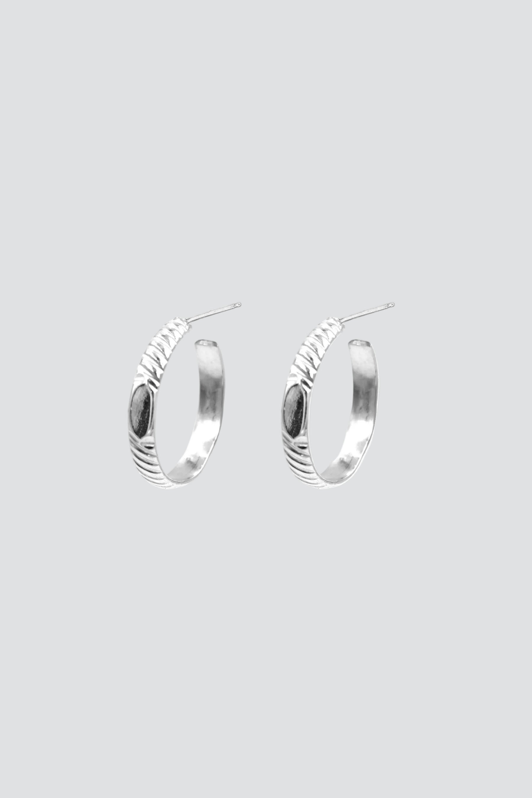 Silver Fine Line Hoops
