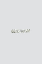 Silver Bezel CZ Band