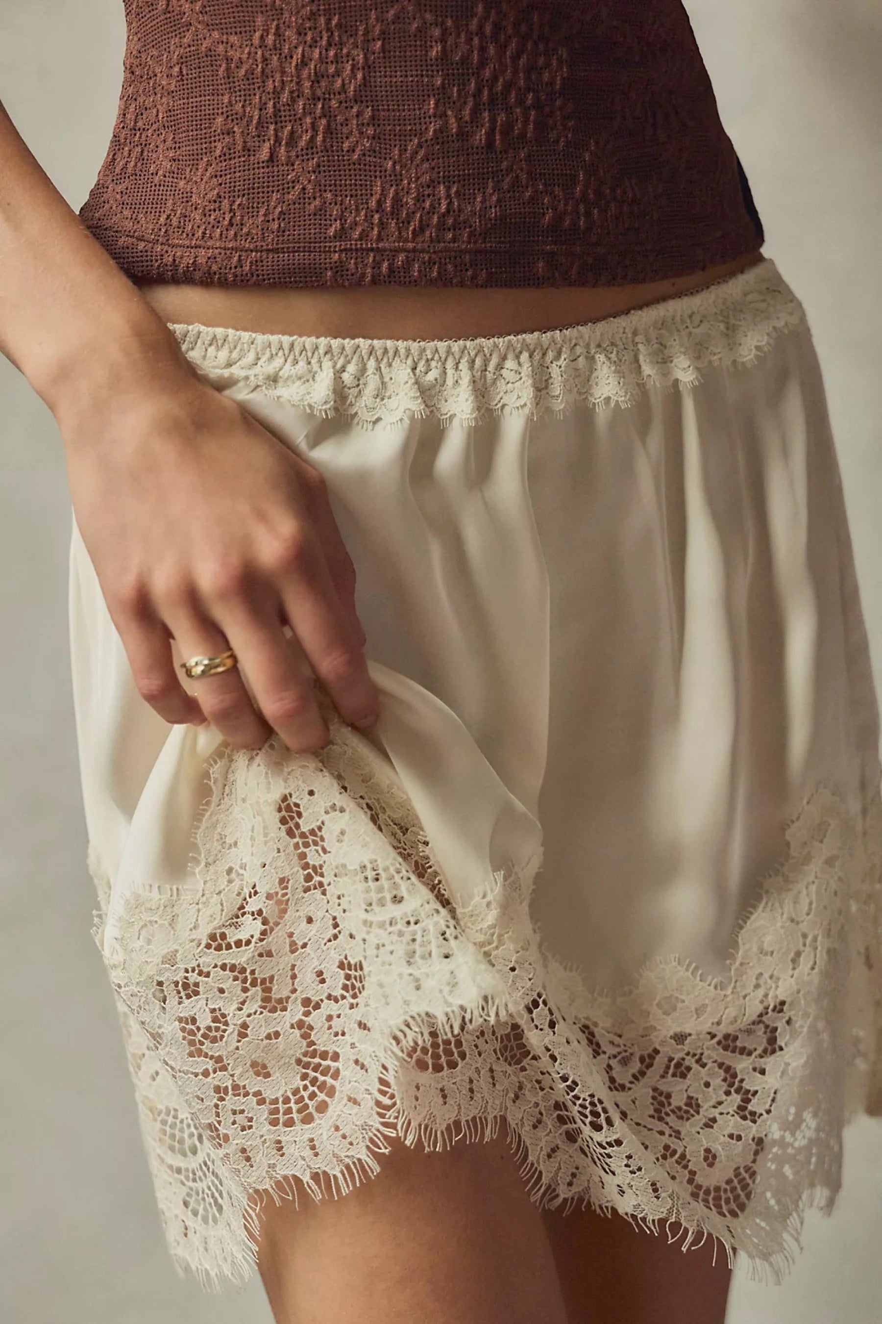 Tofu Meet In The Middle Slip Skirt