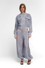 Lilac Cinch Waist Balloon Pant