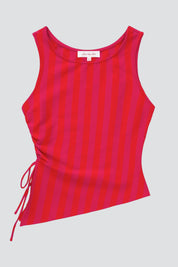 Raspberry Stripe Erin Tank