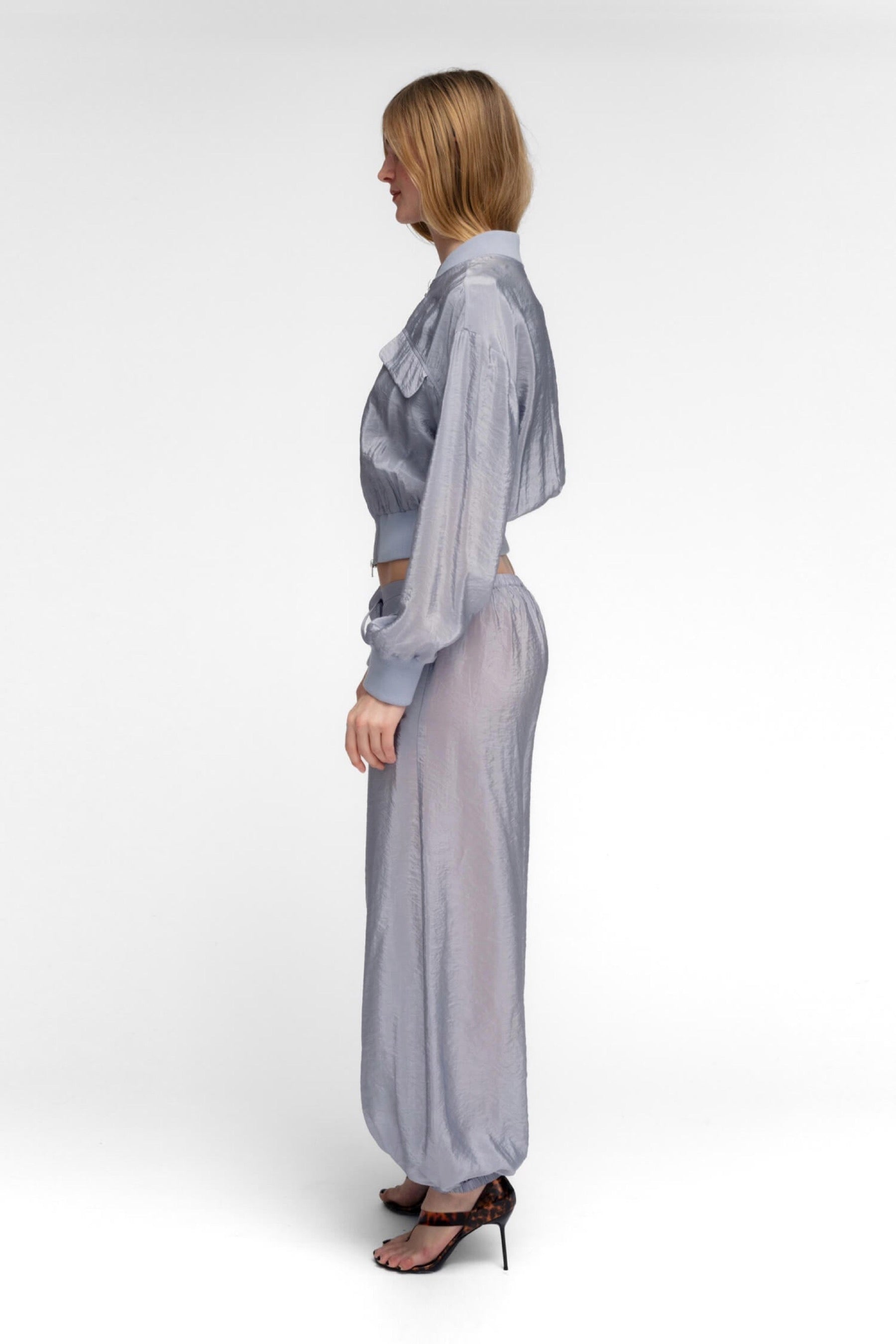 Lilac Cinch Waist Balloon Pant
