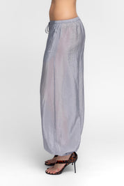 Lilac Cinch Waist Balloon Pant