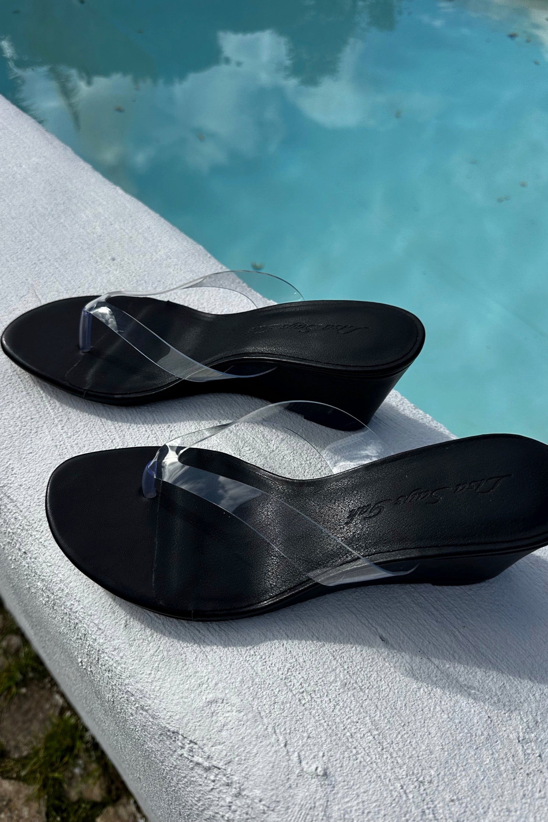 Black Clear Ramona Wedge