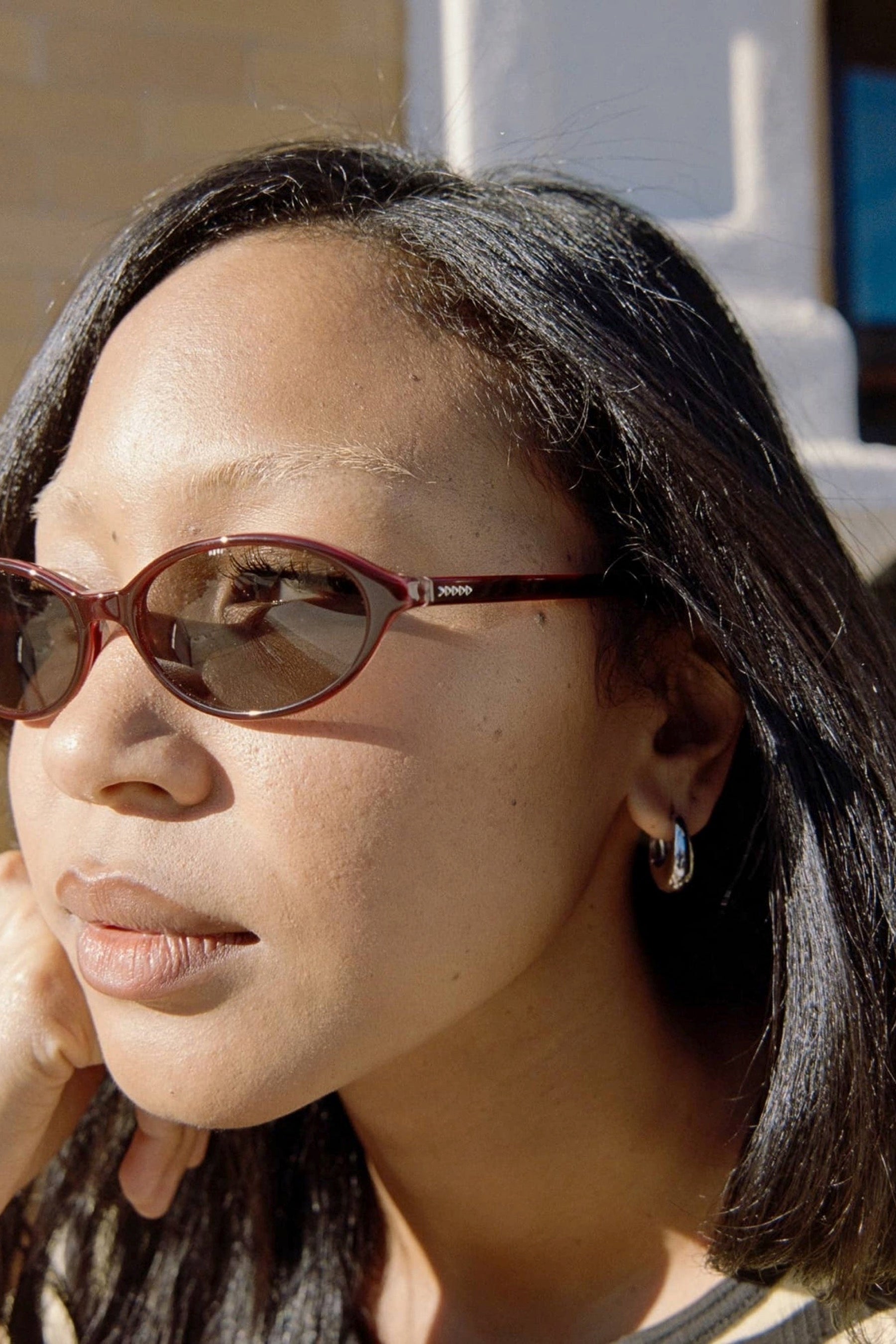 Oxblood Star Locket Sunglasses