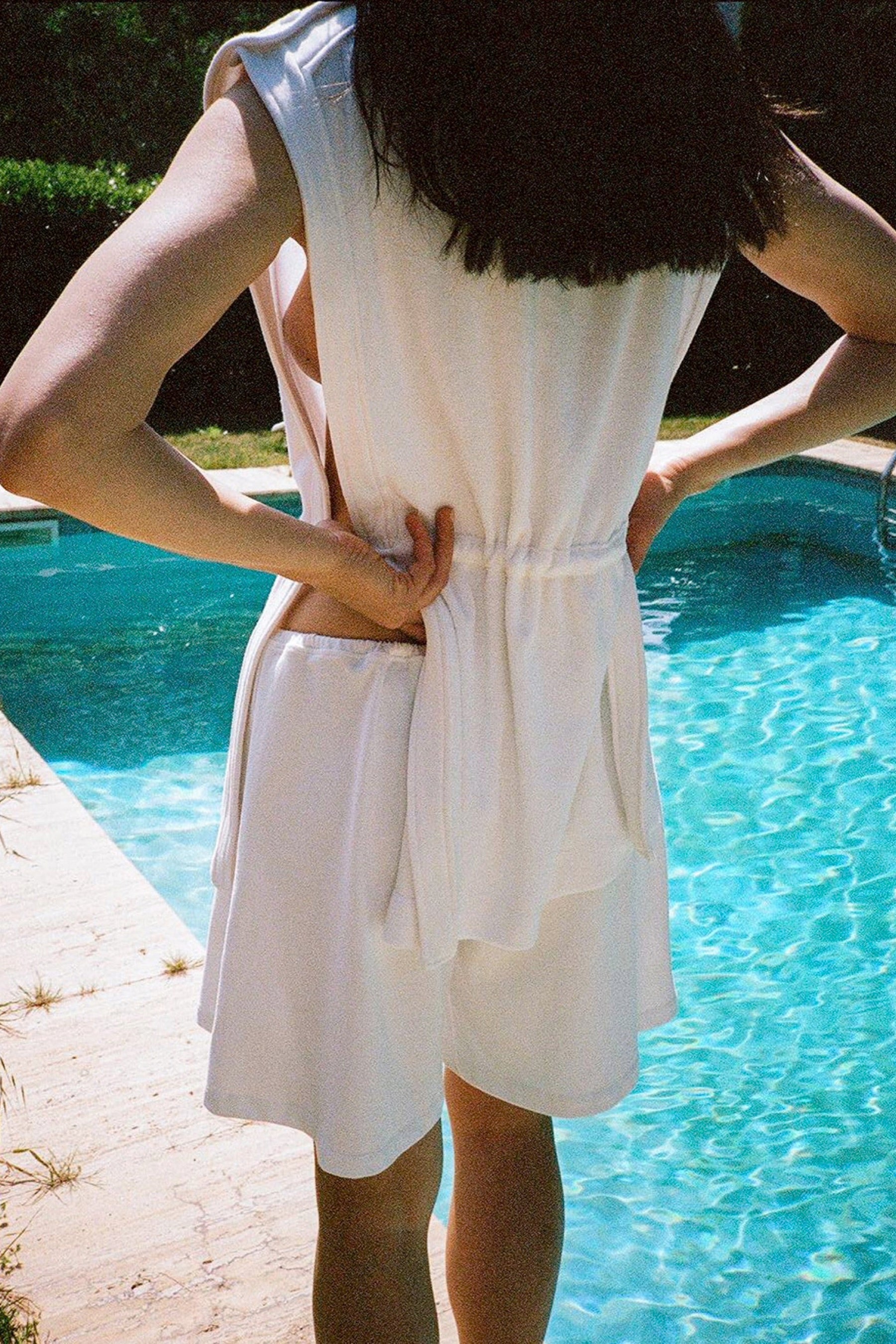 White Tessa Terry Tunic