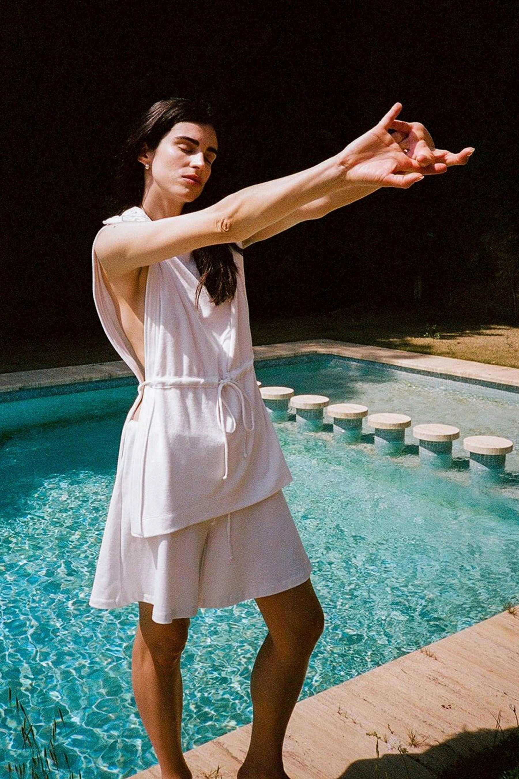 White Tessa Terry Tunic