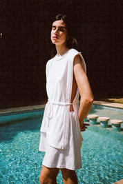 White Tessa Terry Tunic