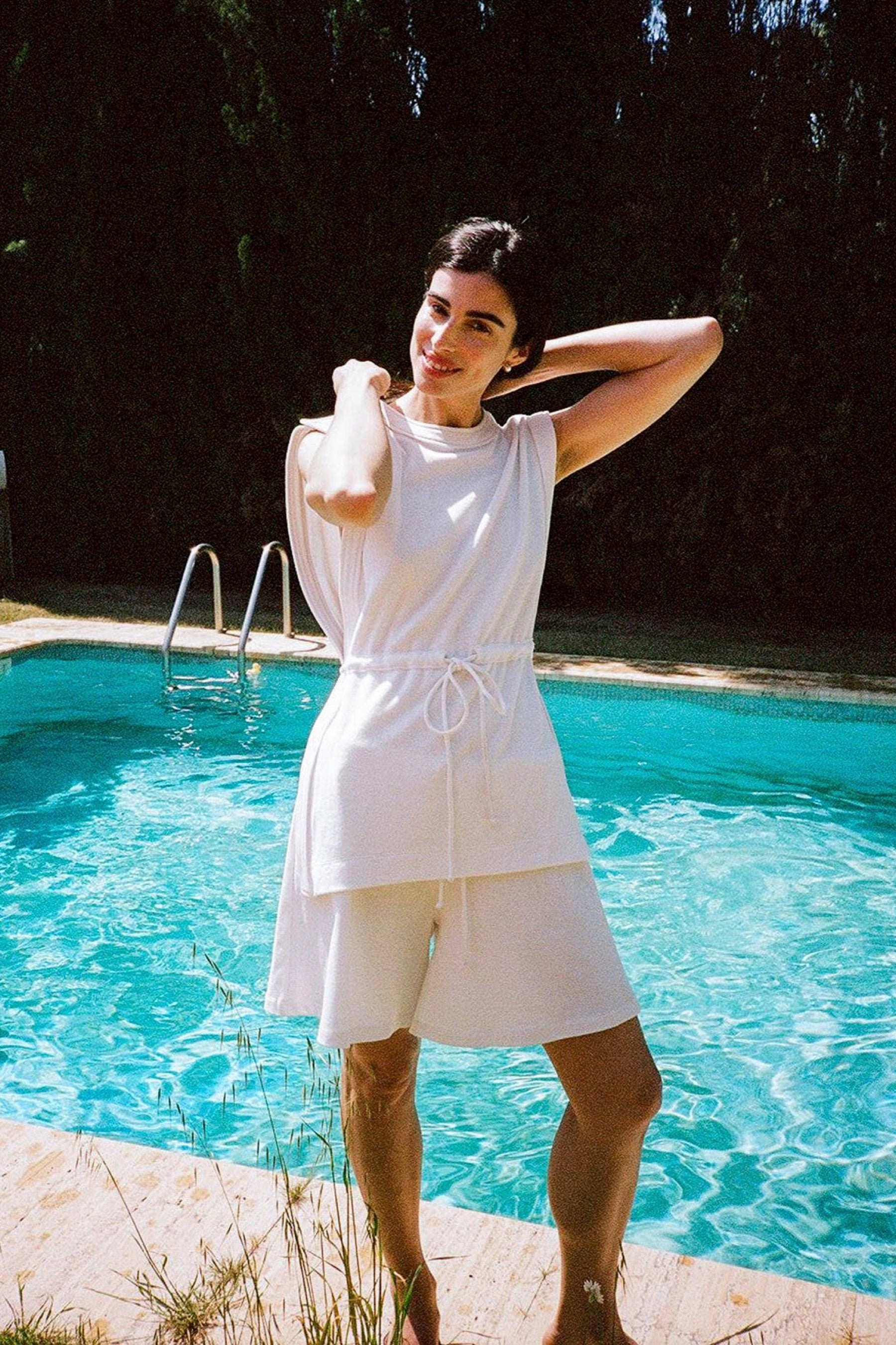 White Tessa Terry Tunic