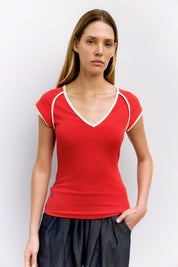 Red Patricia Top