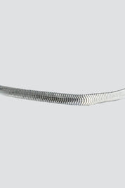 Silver Oval Snake Chain Bracelet