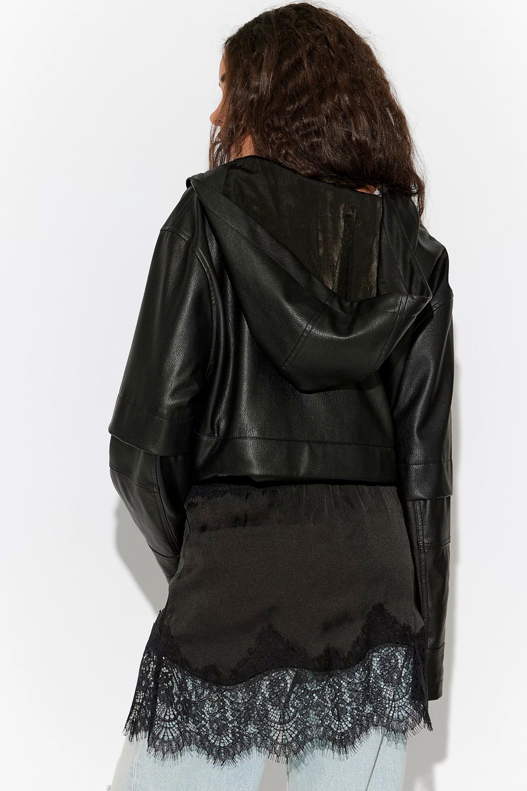 Black Meet In The Middle Slip Skirt