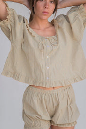 Green Stripe Romeo Top