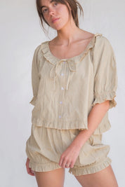 Green Stripe Romeo Top