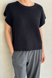Black Pierre Sweater Top