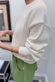 White Milo Cotton Sweater