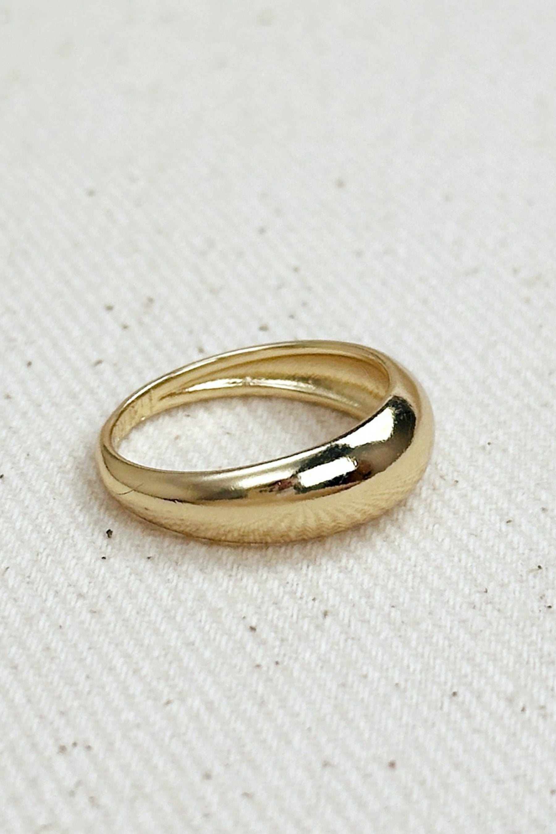 Gold Polished Dome Ring