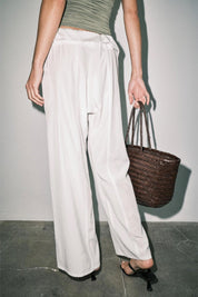 White Satin Anja Pant