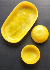 Yellow Serving Tray Set