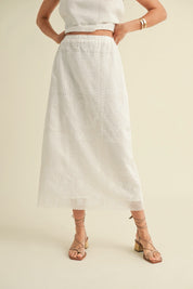 White Eyelet Este Skirt